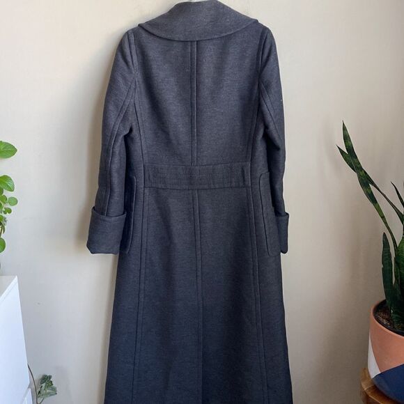 TSE Gray Cashmere Blend Long Double Breasted Coat 10 - Picture 9 of 10